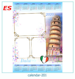 marco de fotos de calendario 201