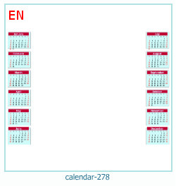 marco de fotos de calendario 278