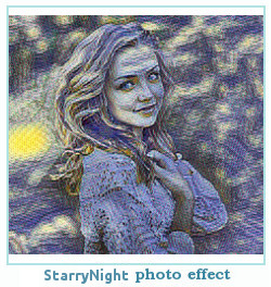 Prisma efecto de la foto de la noche estrellada